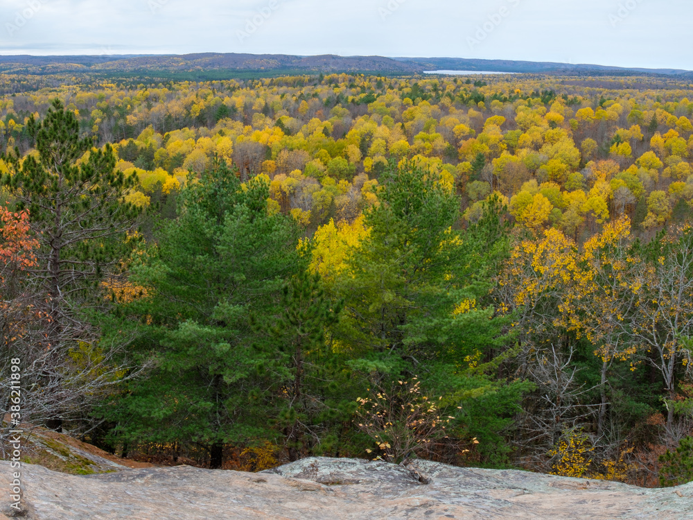 Ontario: magnificent panorama of Algonquin Park in fall