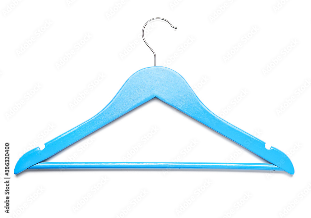 Clothes hanger on white background