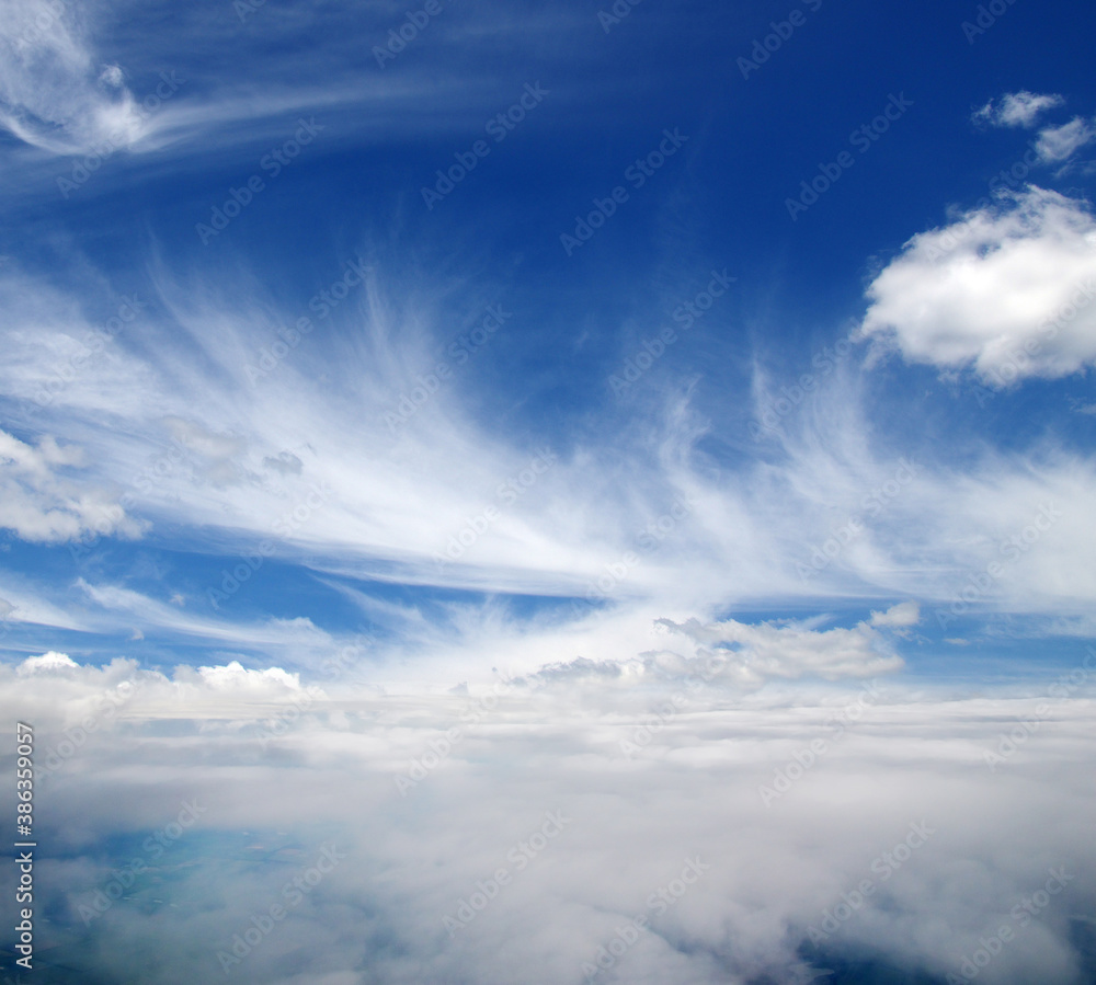 Clouds a view from airplane window