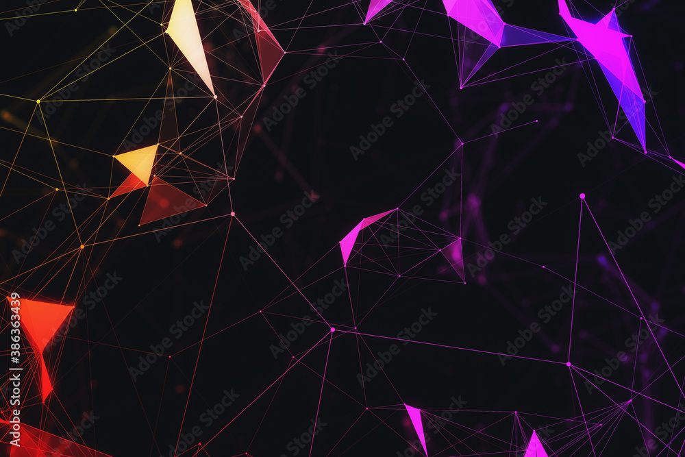 Creative orange polygonal background.