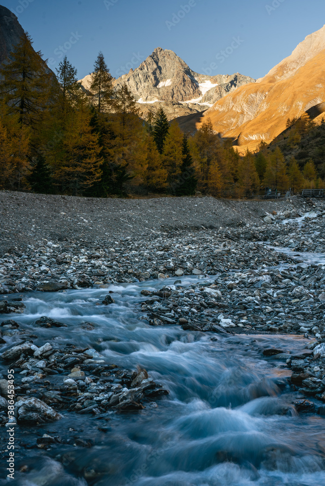 Großglockner in autumnal landscape, Austria