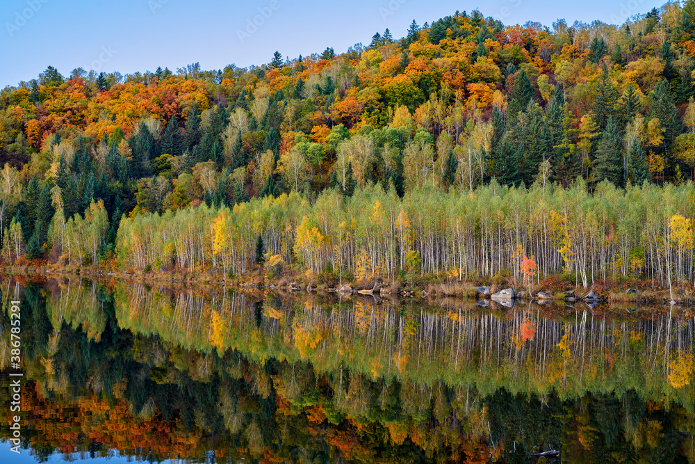 The Hinggan mountains of China autumn landscape. 