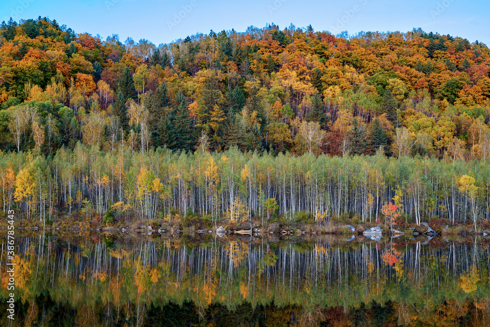 The Hinggan mountains of China autumn landscape. 