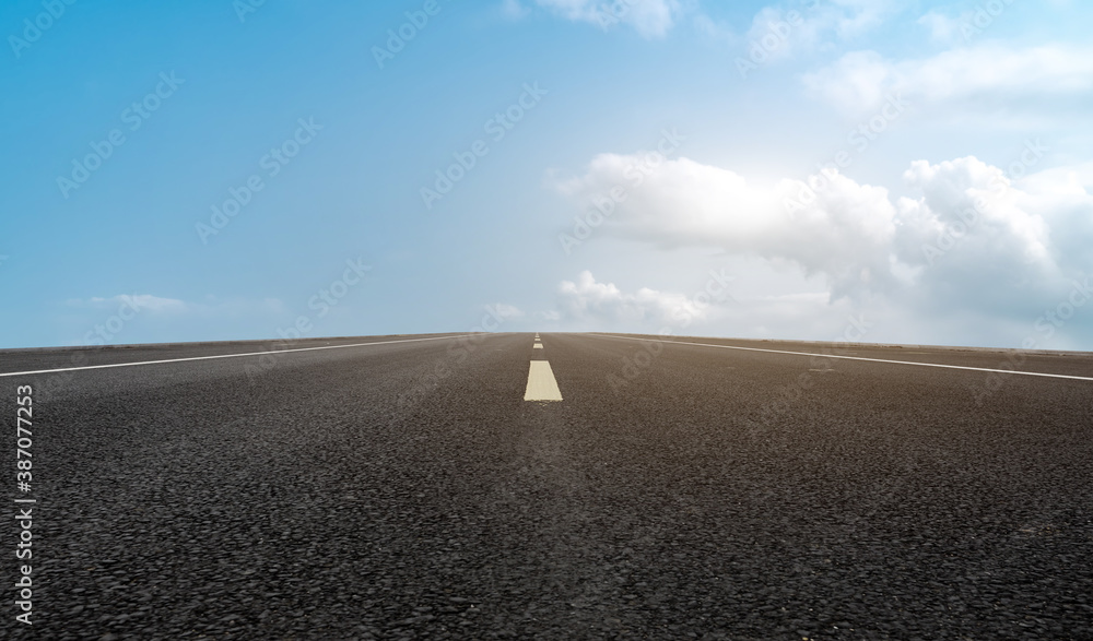 Road ground and outdoor natural landscape