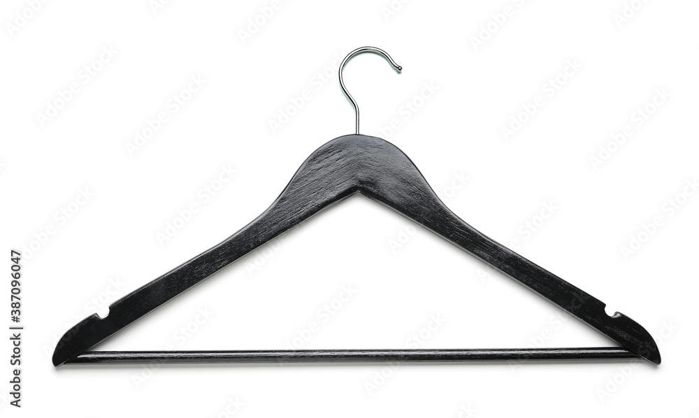 Clothes hanger on white background