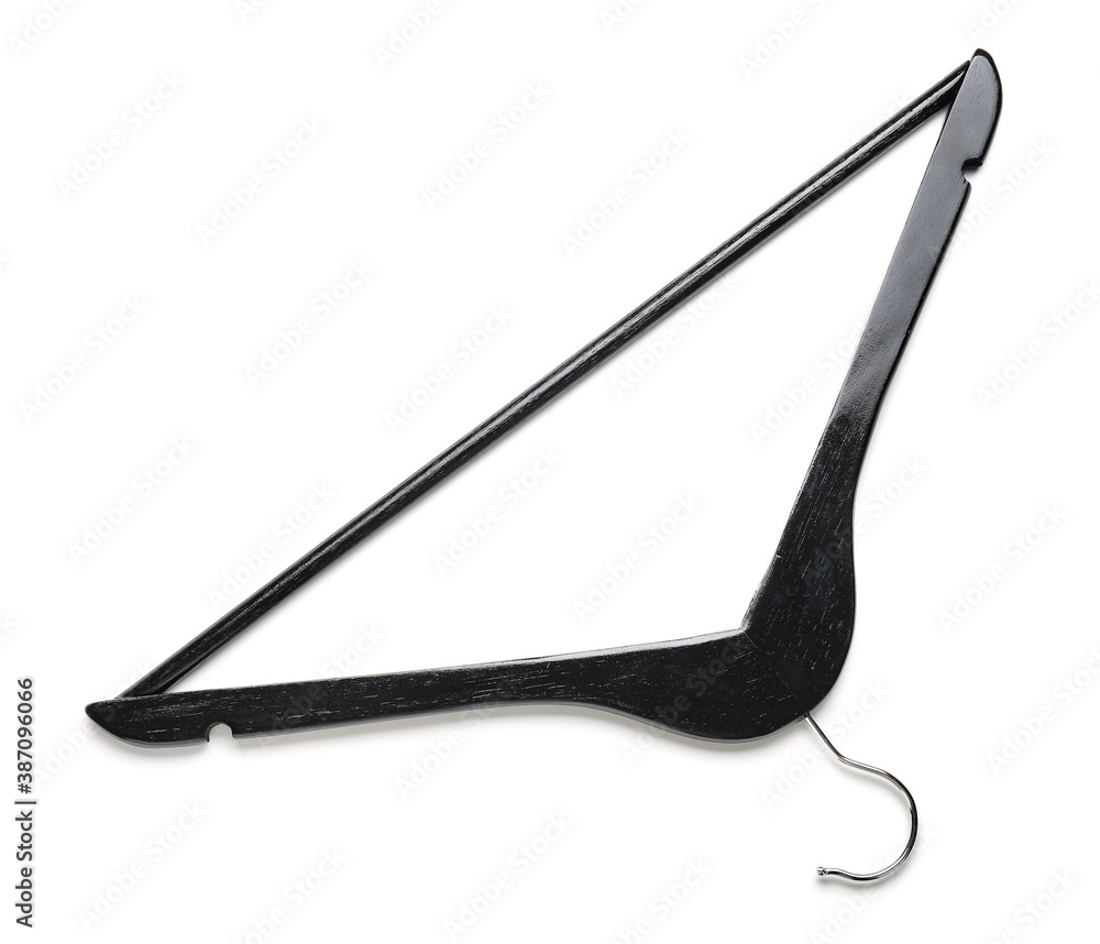 Clothes hanger on white background