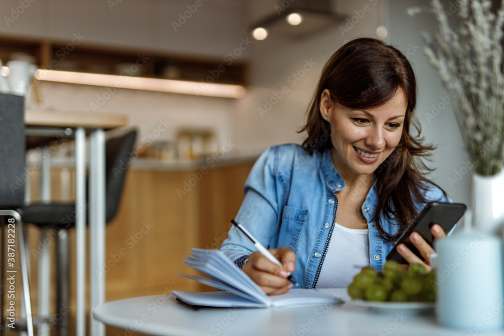 Women doing something interesting at home.