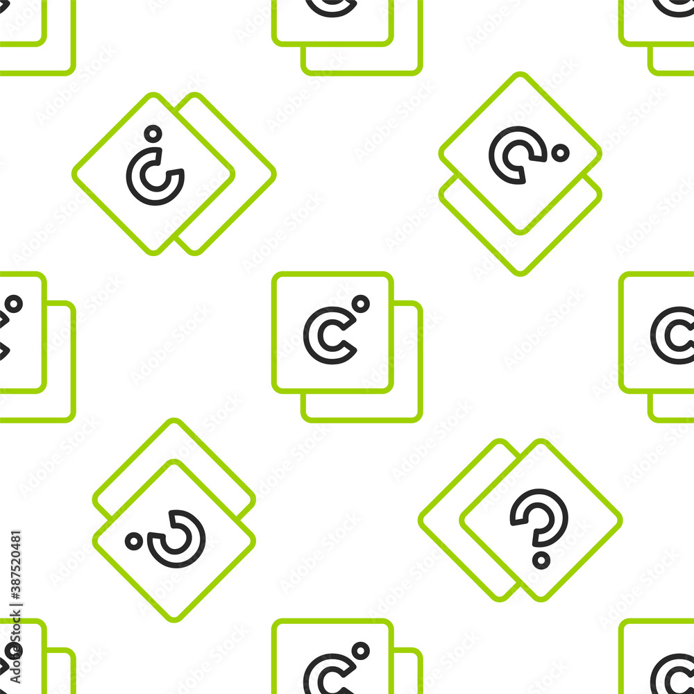 Line Celsius icon isolated seamless pattern on white background. Vector.