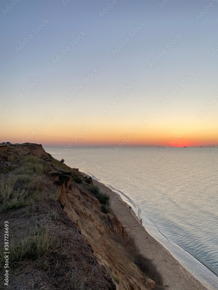 sunset over the sea