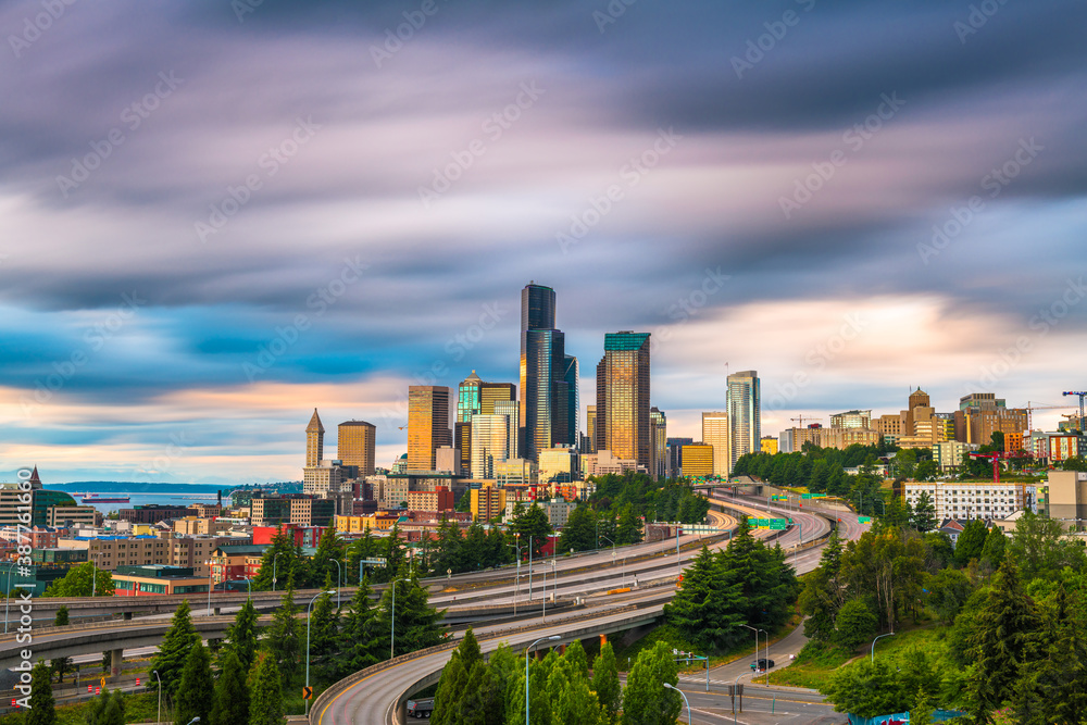 Seattle, Washington, USA Downtown Skyline