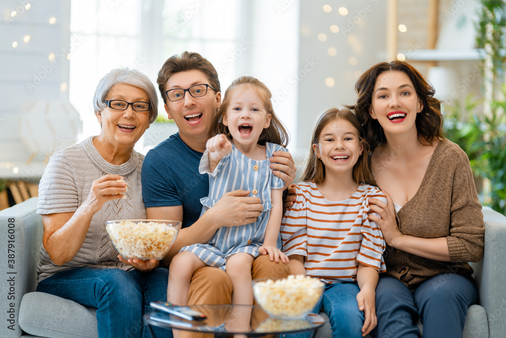 Happy family spending time together.