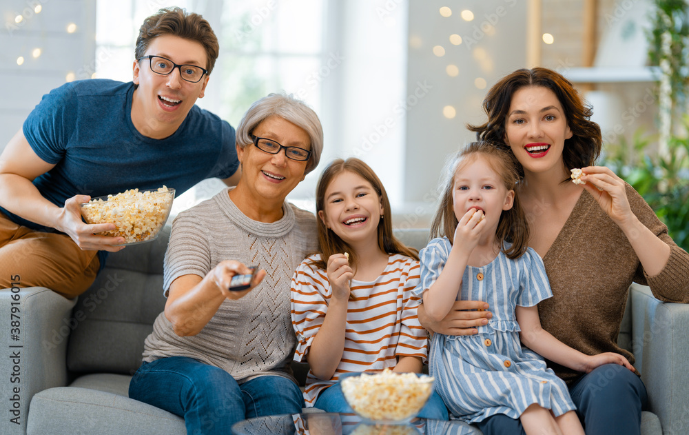 Happy family spending time together.