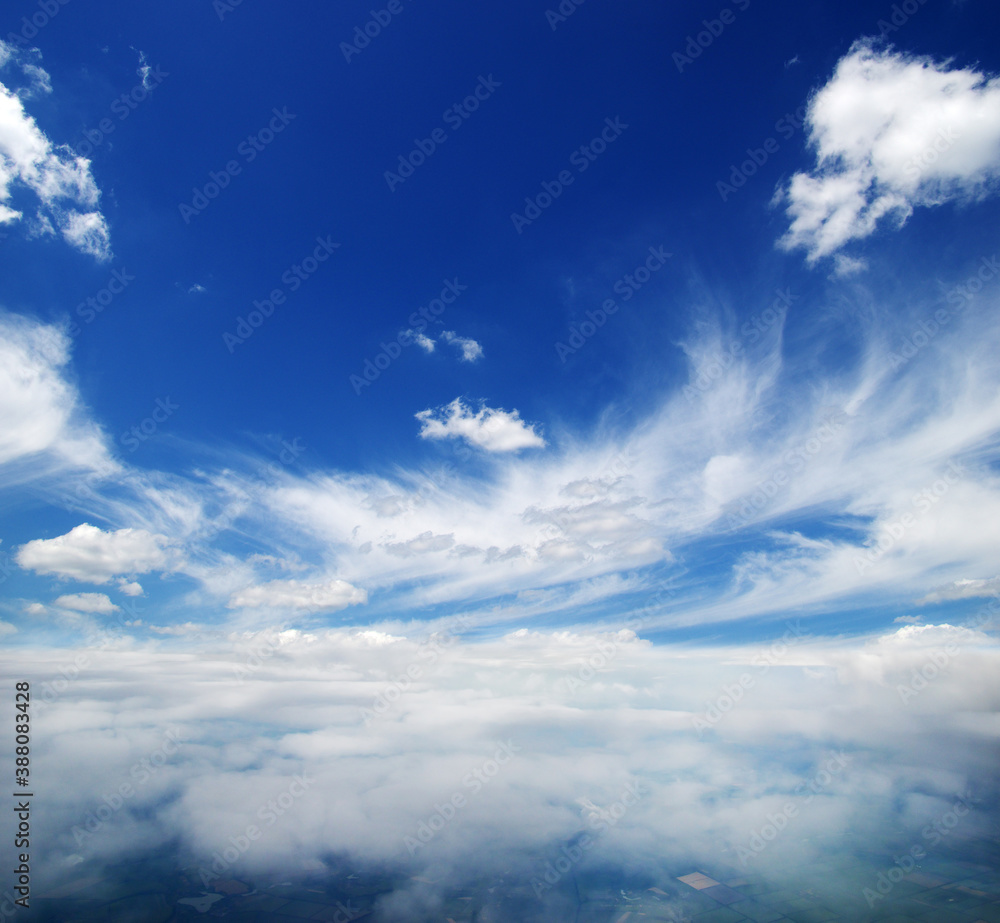 Clouds a view from airplane window