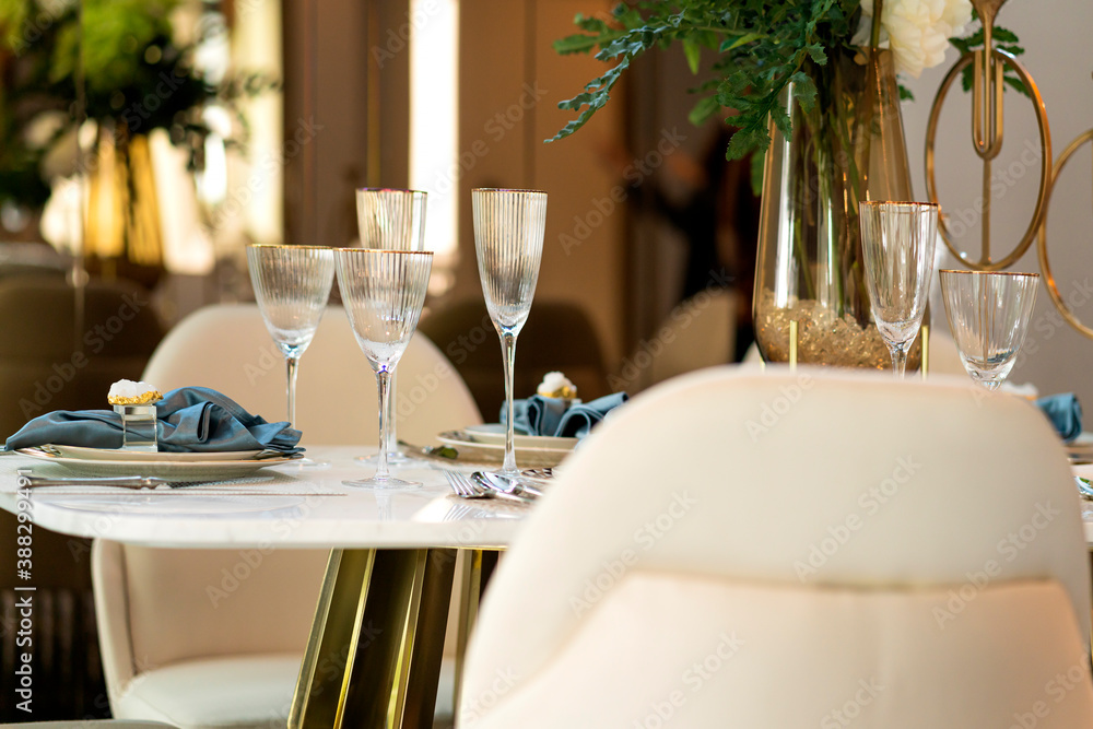 luxury dinning room with wooden table and classic style chair