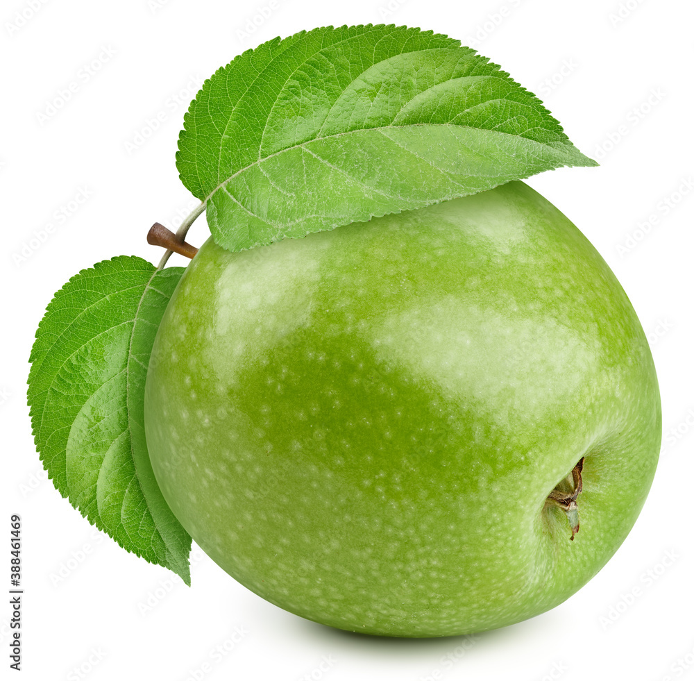 Organic fresh green apple isolated