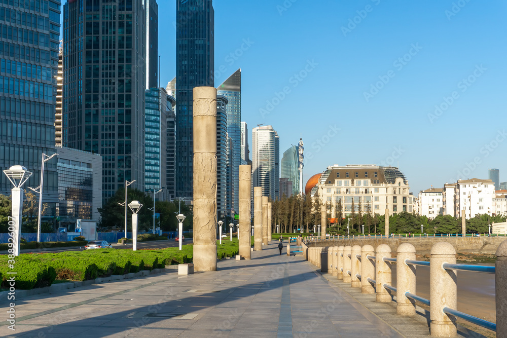 Qingdao city modern architectural landscape