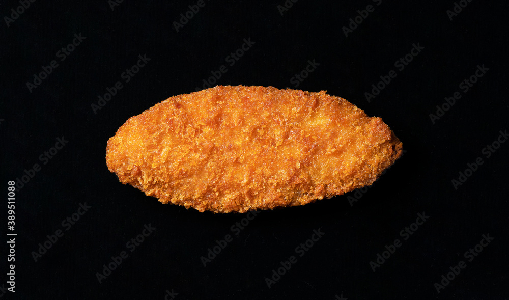 Fish fry on a black background