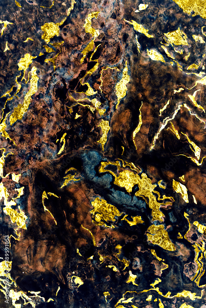 Black and gold marble textured background