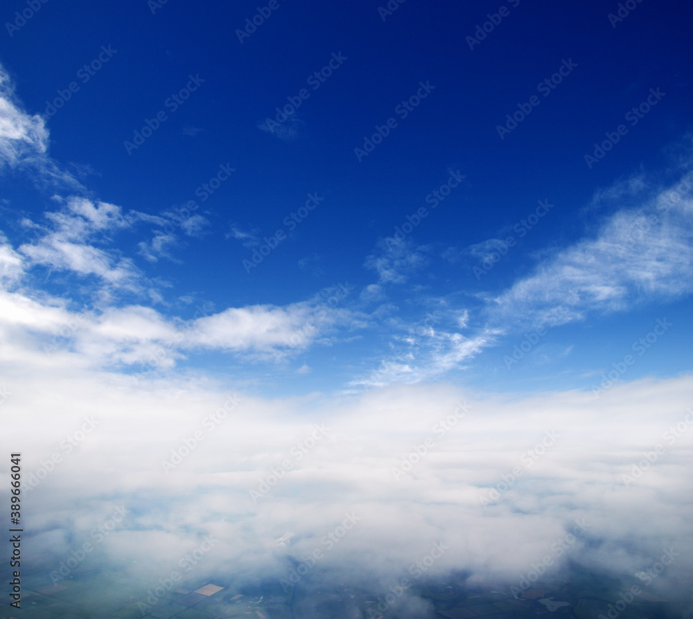 Clouds a view from airplane window