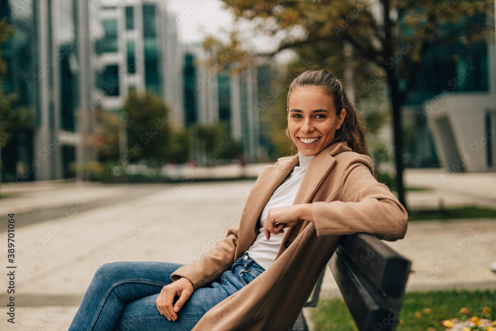 Natural beauty girl sitting.