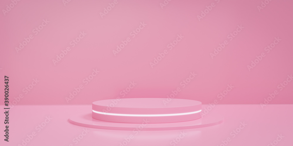 Pink pastel round stage