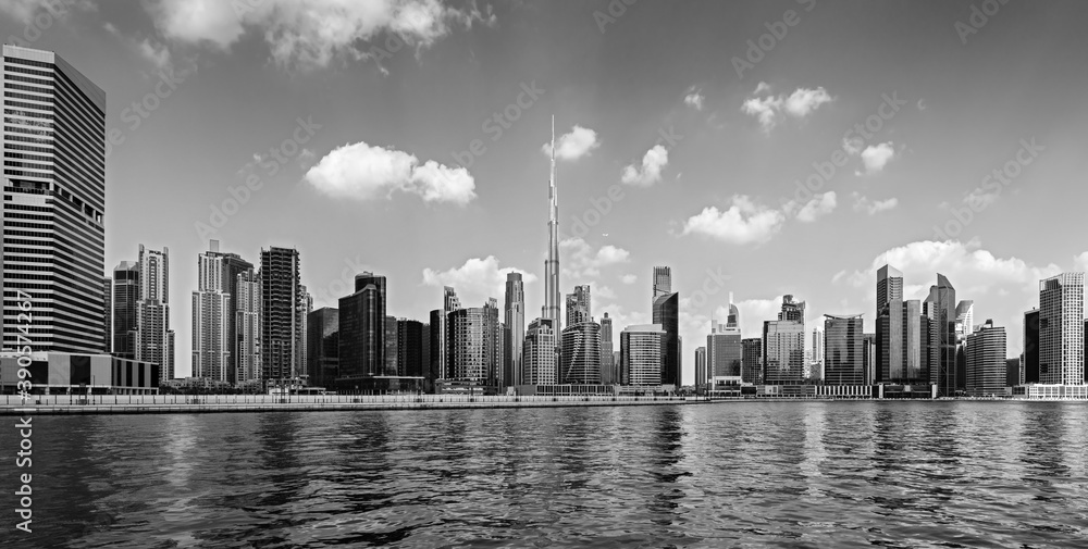 Amazing panoramatic view on Dubai city center skyline, United Arab EmiratesAmazing panoramatic view 