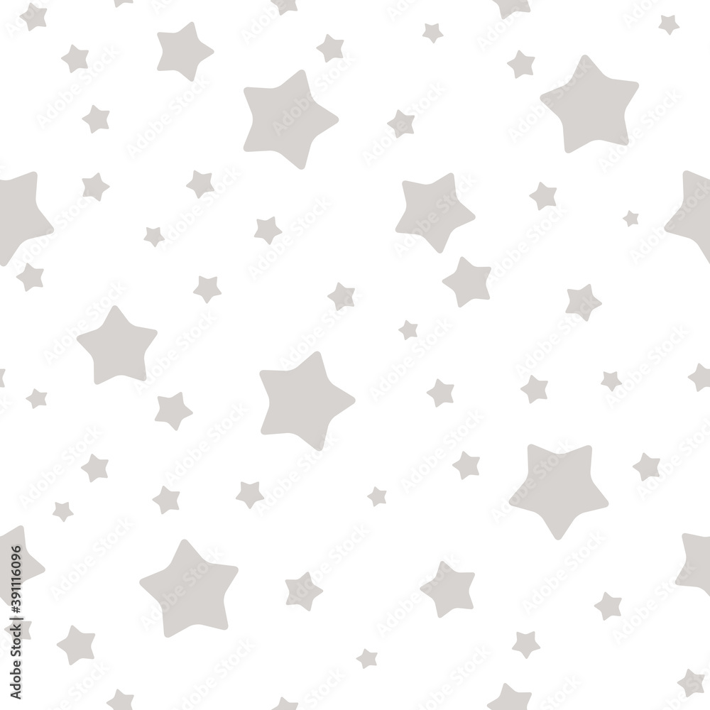 Starry sky seamless pattern background with star. Vector Illustration