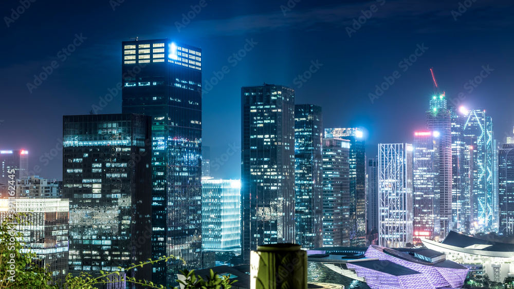 深圳城市现代建筑夜景