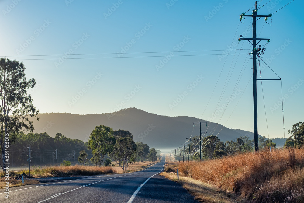 A view of the highway in Mount Morgan