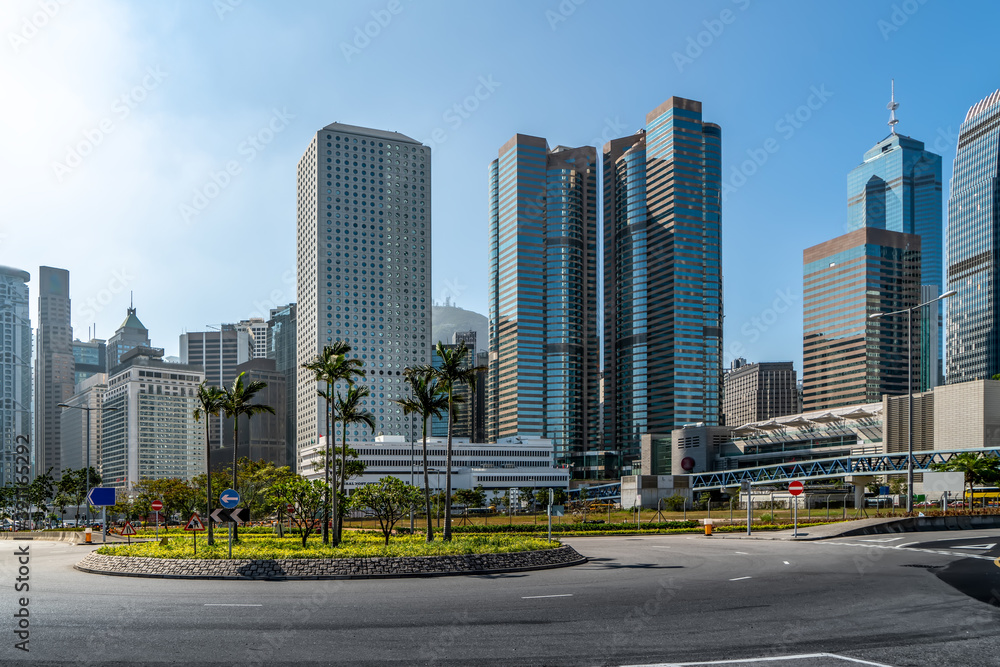 Hong Kongs modern urban architectural landscape