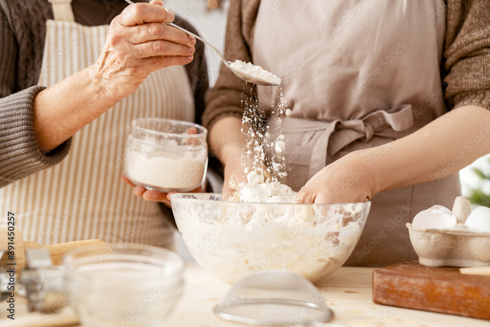 People are cooking cookies