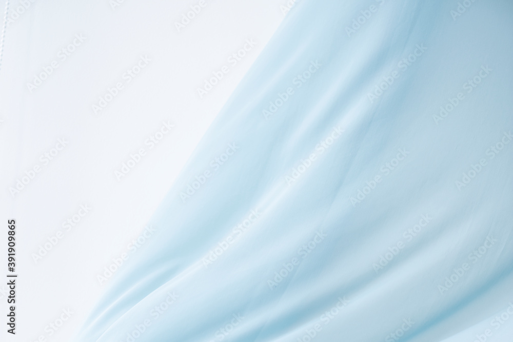 Blue fabric motion texture background