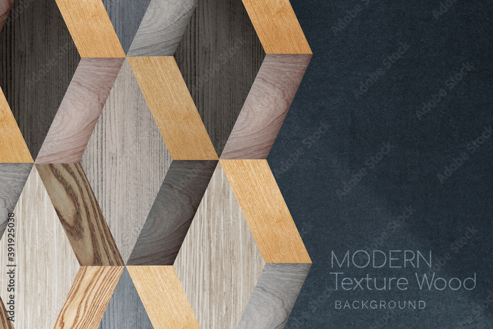 Wooden 3d modern background design