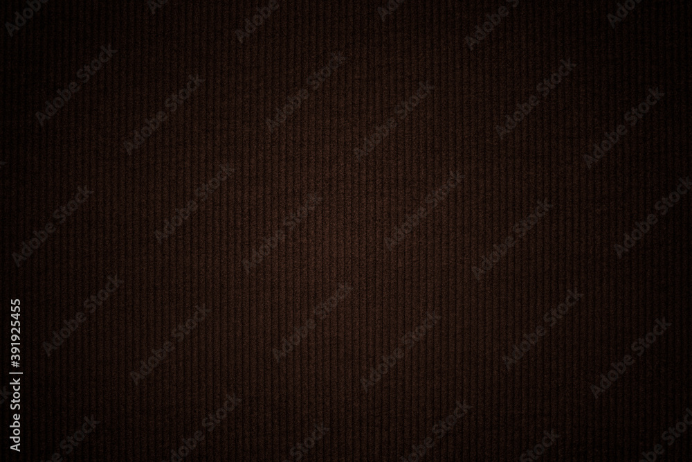 Dark corduroy fabric textured background