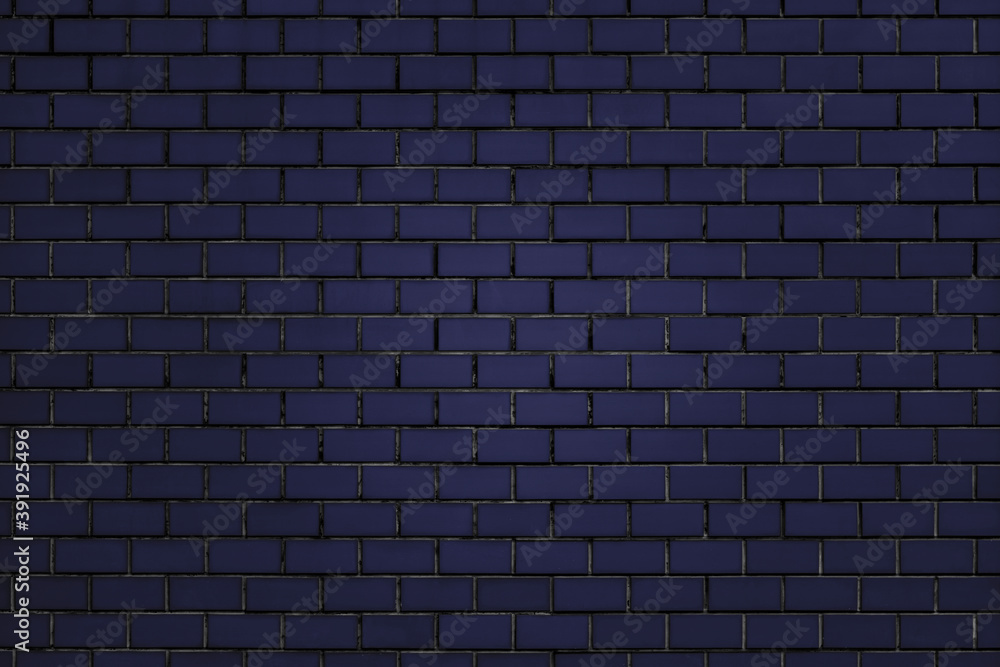 Blue brick wall textured background