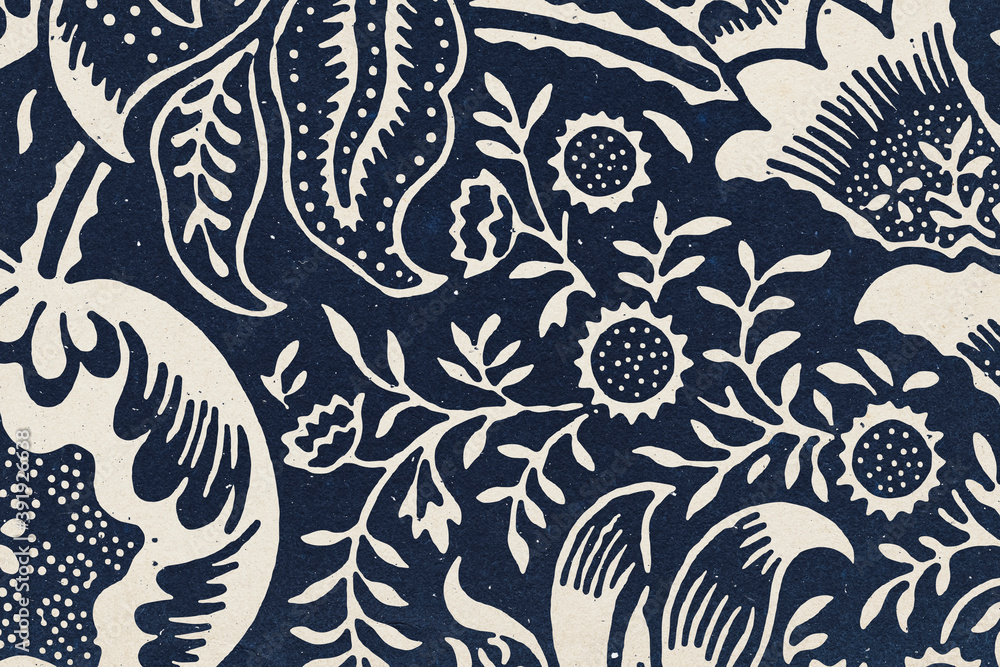 Nature floral ornament seamless pattern background