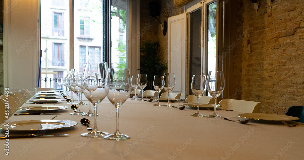 A banquet table