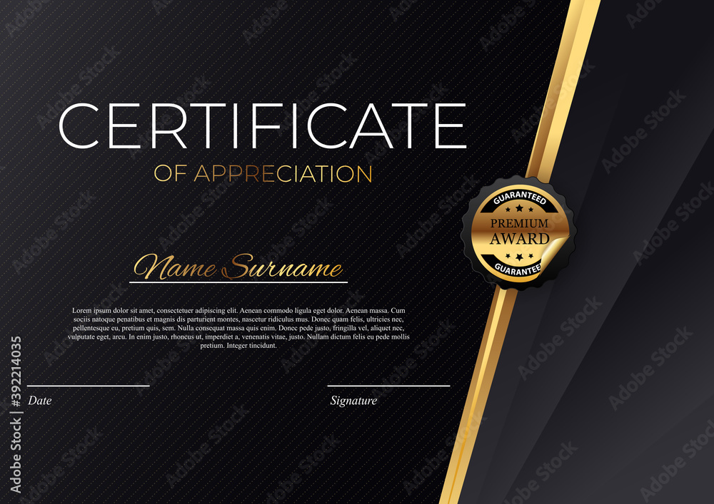 Certificate template Background. Award diploma design blank. Vector Illustration