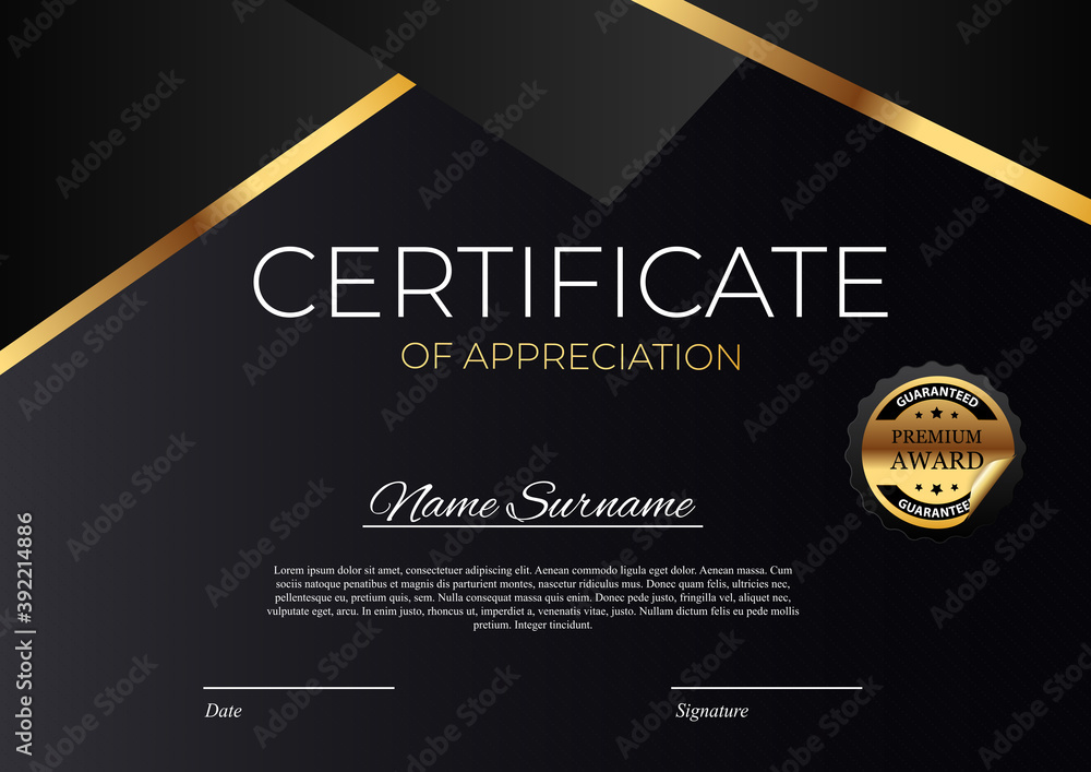 Certificate template Background. Award diploma design blank. Vector Illustration