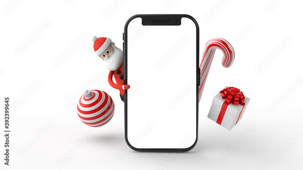 Mock up smartphone christmas