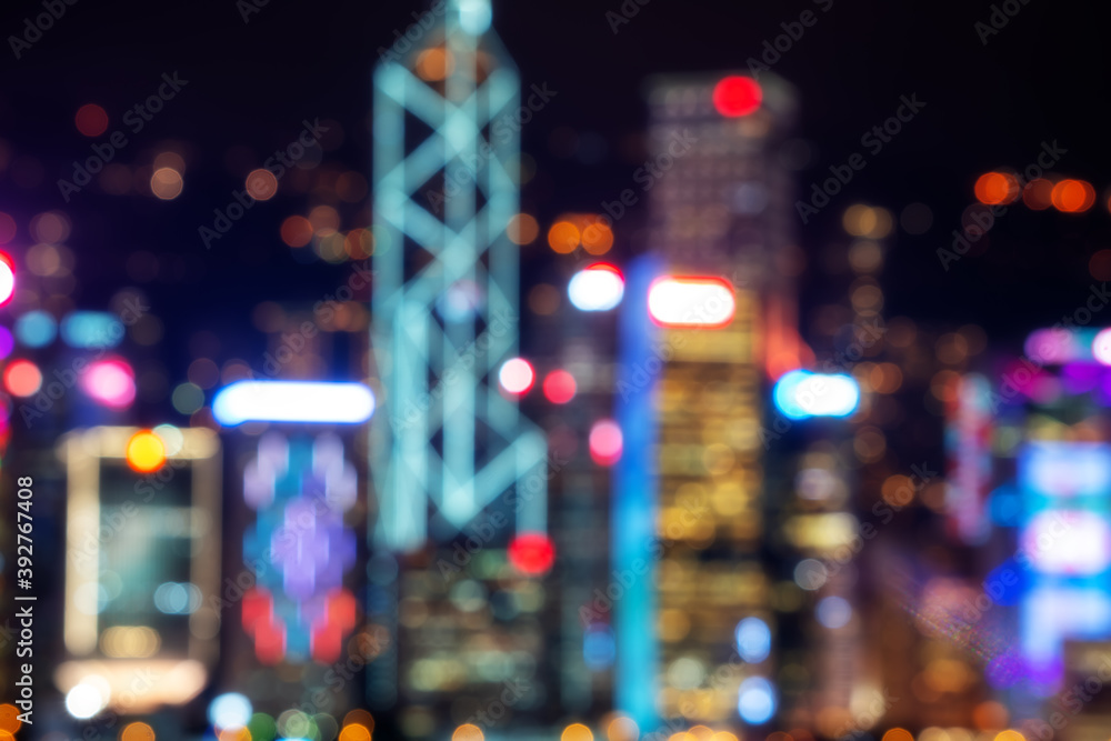 香港建筑景观天际夜景