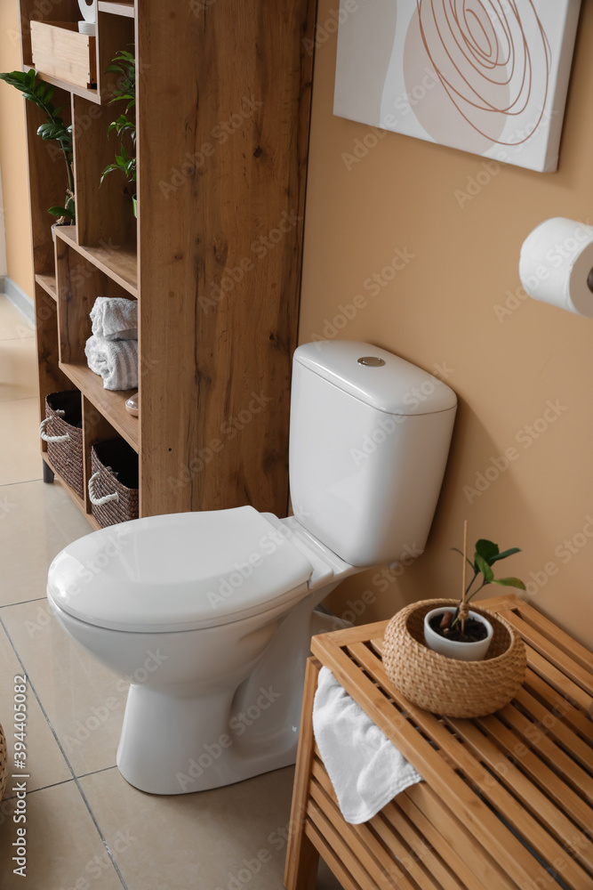 Stylish interior of modern restroom