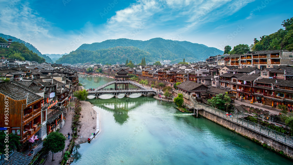 Beautiful scenery of Fenghuang ancient town