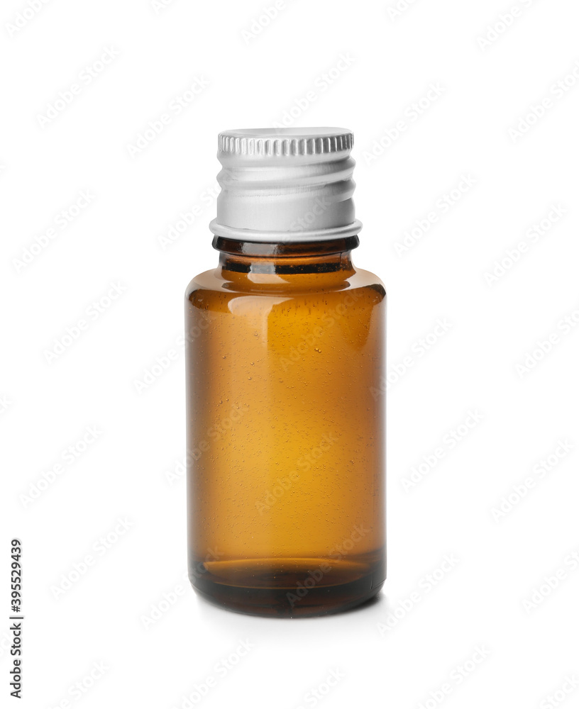 Cosmetic bottle on white background