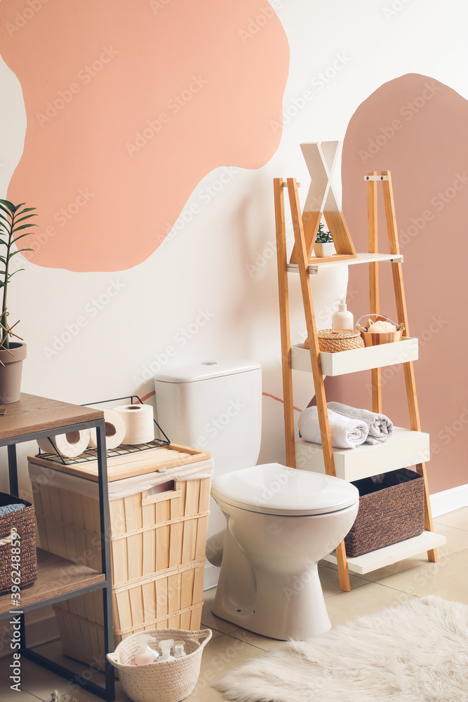 Stylish interior of modern restroom