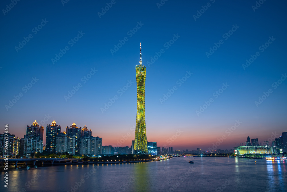 中国广州城市夜景