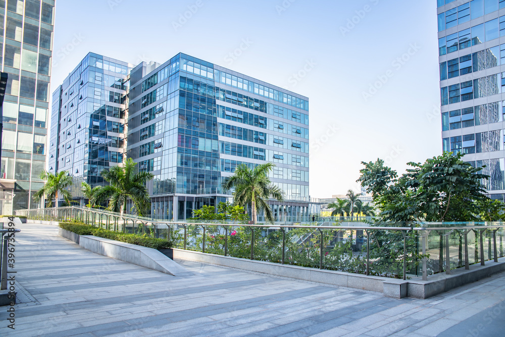 CBD architecture scenery in Nansha Free Trade Zone, Guangzhou, China