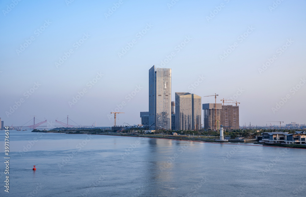 中国广州南沙珍珠湾灵山岛建海湾风景区