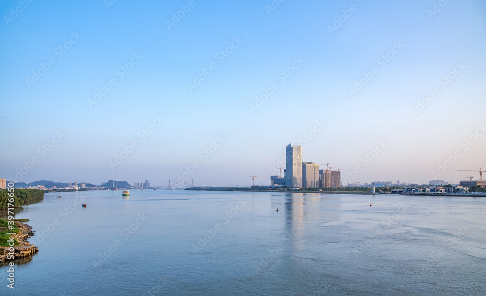 中国广州南沙珍珠湾灵山岛建海湾风景区