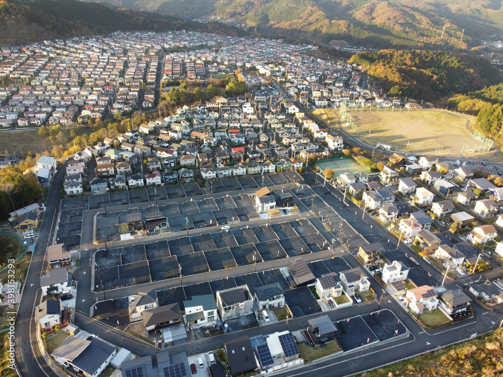 太陽光発電の町 Photo of renewable energy residential area